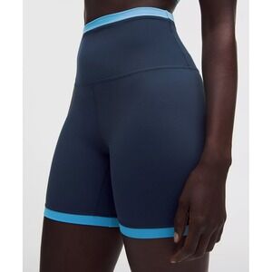 Lululemon Align Super-High-Rise Short 6" Trim-Club Blue/Ocean Wave